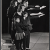 Jennifer Nebesky, Frank Kelleher, Barbara Colby, Richard Dysart, Joan Croydon and James Valentine in the 1963 stage production of Six Characters in Search of an Author