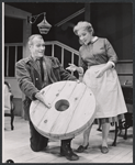 Leif Erickson and Helen Hayes in the touring production The Skin of Our Teeth