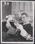 Barbara Bel Geddes and Michael Redgrave in the stage production The Sleeping Prince