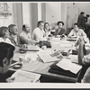 Gretchen Wyler, Jack Gilford, Hector Elizondo, George C. Scott, Trish Van Devere, Bob Dishy, Arthur Penn and unidentified others in rehearsal for the stage production Sly Fox