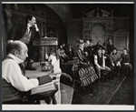 Howland Chamberlain [far left] George C. Scott [second from left] Gretchen Wyler [center in striped dress] Hector Elizondo [seated fourth from right] Jack Gilford [next to him] Bob Dishy and Trish Van Devere and unidentified others in the stage production Sly Fox