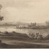 View of the opening of our Batterys at Hell Gate upon the rebel works around Walton's House on the island of N. York. 8 Sept. 1776