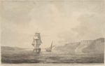 View of the North River from a sloop at anchor a little above Daubbs' Ferry & looking towards New York, 4th Decr. 1778