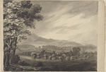 View of Tapan, or Orange Town taken 28th Septr. 1778 and finished 15th June 1780 on board the Littledale Transport on the passage from Charles Town to New York. A. R.