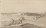 No. 5. Continuation from No. 4 to No. 1, which completes the circle of Boston from the same point. In this shewn, Chas. Town in ruins, Bunker's hill, Noodles Island & that part of the town call'd North End & New Boston. 7th March 1776