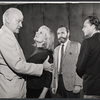 Larry Gates [left], Leueen MacGrath [second from left] and unidentified others in the stage production So Much of Earth, So Much of Heaven