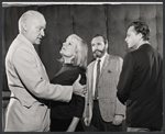 Larry Gates [left], Leueen MacGrath [second from left] and unidentified others in the stage production So Much of Earth, So Much of Heaven