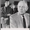 Jeff Weiss, Penelope Windust and Melvyn Douglas in rehearsal for the stage production Spofford