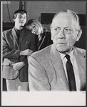 Jeff Weiss, Penelope Windust and Melvyn Douglas in rehearsal for the stage production Spofford