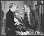 Melvyn Douglas and unidentified [left] in the stage production Spofford