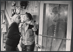 Milo O'Shea, Eli Wallach and unidentified in the stage production Staircase