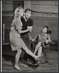 Donald Madden, Nancy Kelly and unidentified in rehearsal for the stage production Step on a Crack