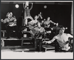 Dave Ringland [front], Nick Rawson [middle], Patrick Stanley [back] and unidentified in the 1969 stage production Stomp