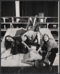 Elizabeth Herring [left] and other members of The Combine in the 1969 stage production Stomp