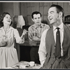 Maureen O'Sullivan, Walter McGinn and Chester Morris in the stage production The Subject Was Roses 