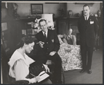 Leif Erickson, Russell Collins [center] and unidentified others in the 1958 tour of the stage production Sunrise at Campobello