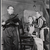 Arthur Russell [right] and unidentified others in the stage production Sweeney Todd, the Demon Barber of Fleet Street