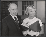 Harold Clurman and Margaret Sullavan during the 1959 New Haven run of the stage play Sweet Love Remember'd