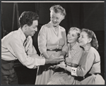 Fay Bainter, Inga Swenson [center] and unidentified others in the stage production A Swim in the Sea