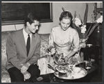 Anthony Perkins and Joan Fontaine in the stage production Tea and Sympathy