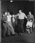 Jack Pearl, Jacob Ben-Ami, David Vardi, George Voskovec, Risa Schwartz and Donald Harron in rehearsal for the stage production The Tenth Man