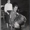 Risa Schwartz, Donald Harron and Jack Pearl in rehearsal for the stage production The Tenth Man