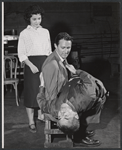 Risa Schwartz, Donald Harron and Jack Pearl in rehearsal for the stage production The Tenth Man