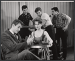 Tom Gilleran, Sean Garrison, Peter Lockwood, Dean Jones and Jane Fonda in the stage production There Was a Little Girl 