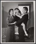 Louise Allbritton, Karin Wolfe and Joseph Warren in the stage production Third Person