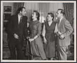 William Tregoe, Ruth Warrick, Sally Kemp and unidentified in the stage production The Thorntons