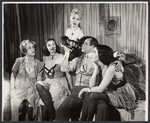 Beatrice Arthur [seated second from left], Scott Merrill and unidentified others in the 1954 Off-Broadway production of The Threepenny Opera