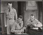 Richard Kiley [left], Arthur Kennedy [right] and unidentified [center] in the stage production Time Limit!