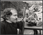 Michael Dunn and Shepperd Strudwick in the stage production Timon of Athens