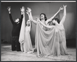 John Bakos [left] and unidentified others in the stage production Tom Paine
