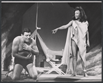 Robert Preston and Glynis Johns in the stage production Too True to Be Good