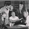 Robert Lewis and ensemble in rehearsal for the stage production Traveller Without Luggage