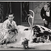 Ben Gazzara and unidentified in the stage production Traveller Without Luggage