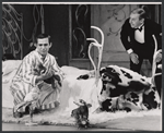 Ben Gazzara and unidentified in the stage production Traveller Without Luggage