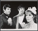 Dean Santoro, Robert Ronan and Nancy Dussault in the 1970 stage production Trelawney of the "Wells"