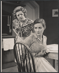 Hermione Baddeley and Rosemary Harris in the stage production The Tumbler