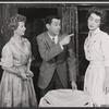 Johnny Carson, Marsha Hunt and unidentified in the stage production Tunnel of Love