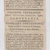 Toussaint Louverture, General-in-chief of St. Domingue's army; Head Quarters, Ninth Year of the French Republic. Port-Republican, St. Domingue