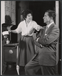 Anne Bancroft and Dana Andrews in the stage production Two for the Seesaw