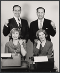 Milt Kamen, Eli Wallach, Janet Ward and Anne Jackson in the stage production The Typists [and] the Tiger