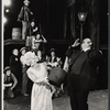 David Ogden Stiers [upper left by barrel], Zero Mostel [at right] and ensemble in the 1974 Broadway production of Ulysses in Nighttown