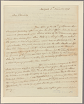Letter to Captain William Fenwick, Royal Engineers, Halifax, Nova Scotia