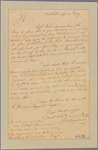 Letter to Governor [George] Clinton, Kingston [N.Y.]