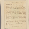 Letter to Rev. Jeremiah Day, Pres[ident] of Yale Coll[ege], New Haven