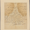 Letter to Peter Van Shack, [sic] Kinderhook [N. Y.]