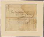 Letter to Peter Van Shack, [sic] Kinderhook [N. Y.]